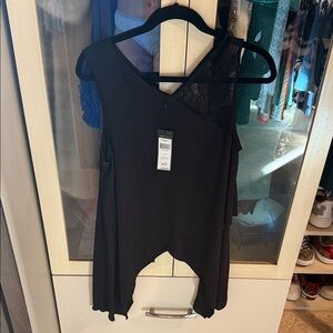 NWT! BCBG Black Lace Top